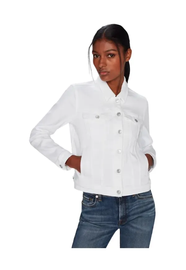 7 For All Mankind Denimjackor Vit, Dam
