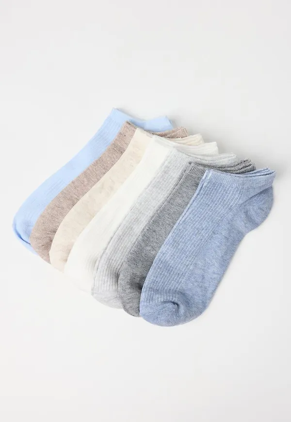 7-pack ribbade ankelstrumpor