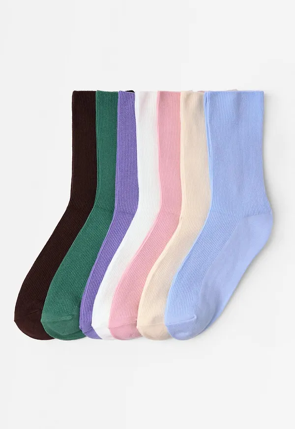 7-pack ribbade strumpor