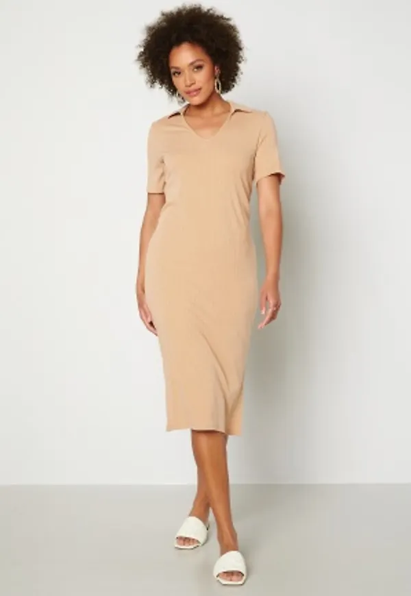 Pieces Tia SS Midi Dress Cuban sand S