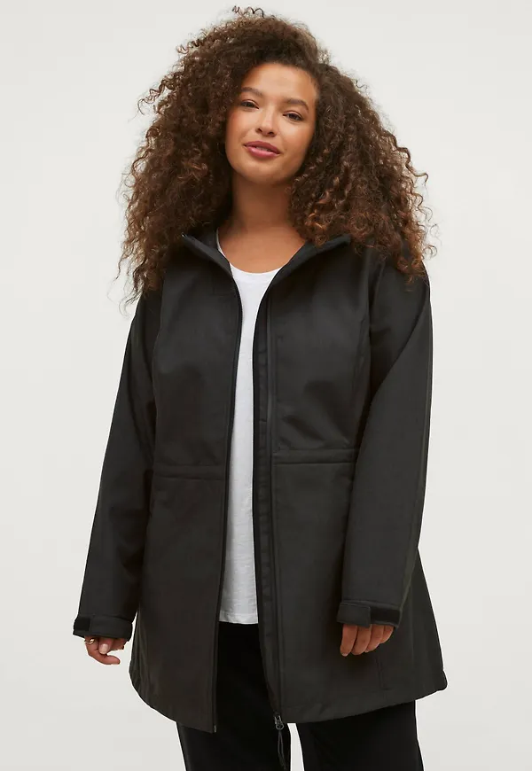 Zizzi - Softshelljacka mFreya L/S Coat - Grå