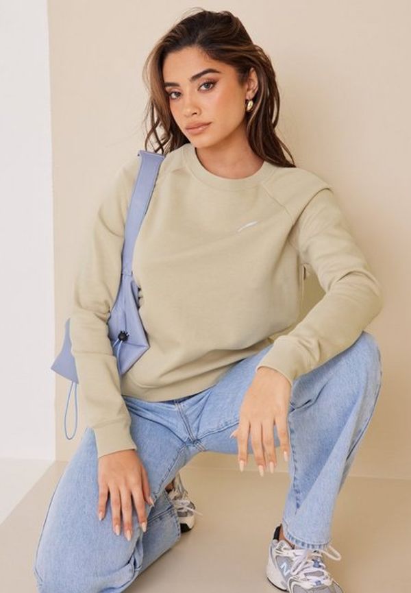 Nike W Nsw Essntl Flc Crew Sweatshirts Beige