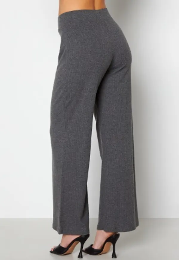 Happy Holly Scarlet wide leg pants Dark grey melange 32/34