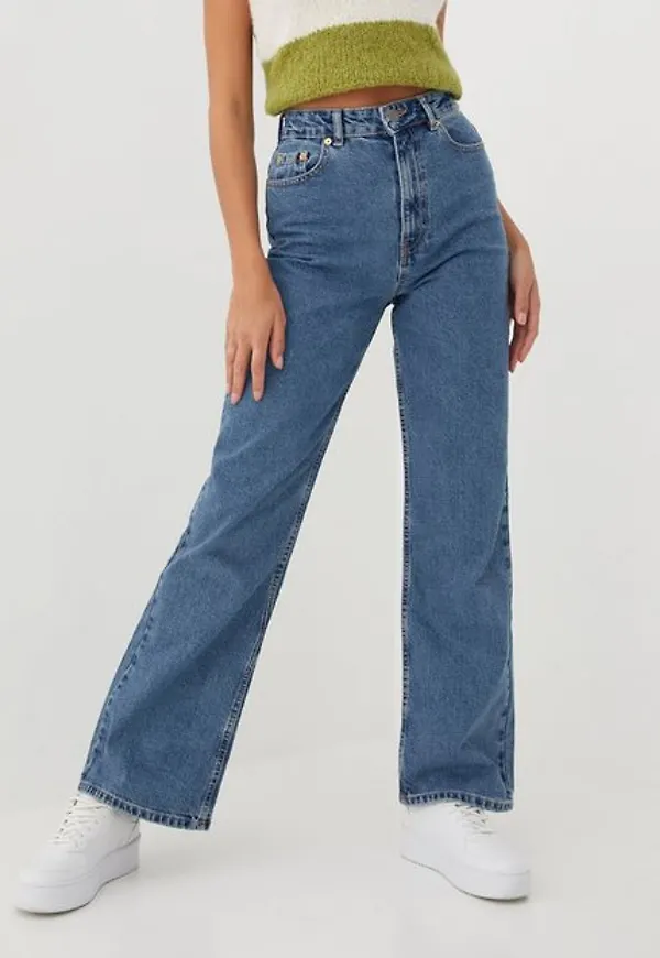 Only Onlcamille Ex Hw Wide Dnm Noos Wide leg jeans Medium Blue Denim Nas342