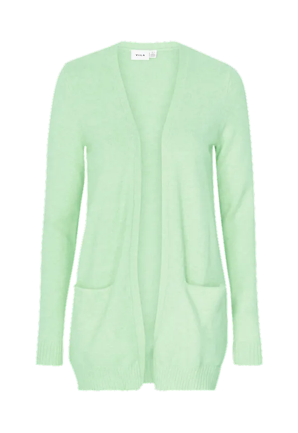 Vila - Cardigan viRil L/S Open Knit - Grön