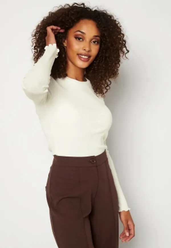 SELECTED FEMME Anna LS Crew Neck Tee Snow White XL