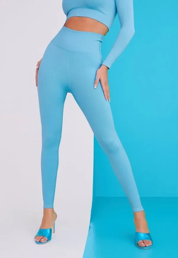 NLY Trend Athletic Seamless Pants Leggings Blå