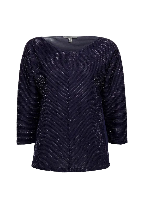 Esprit - Topp med glittereffekt - Blå
