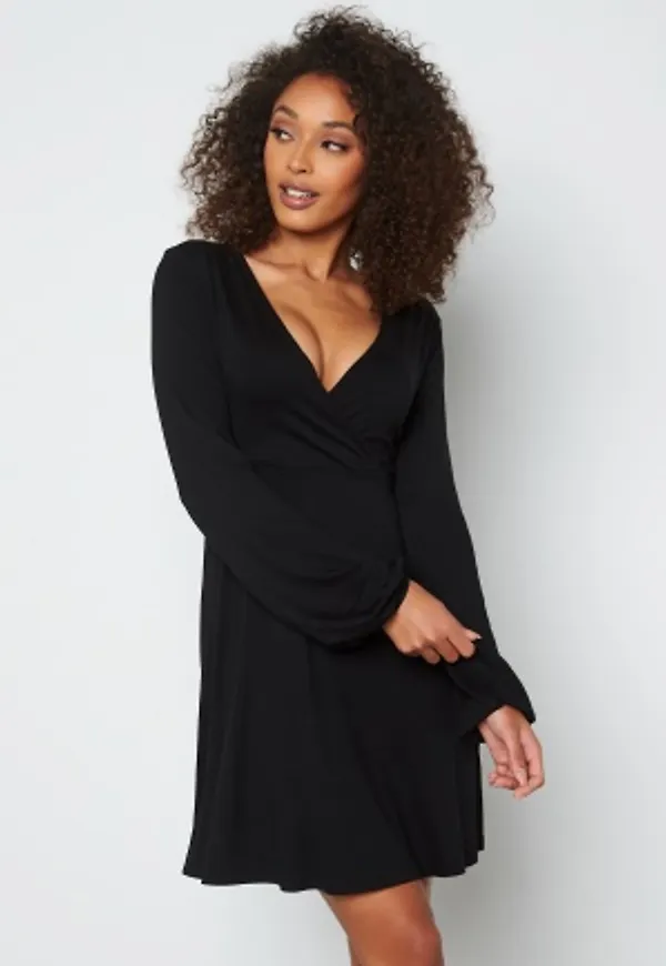BUBBLEROOM Luigina wrap dress Black M