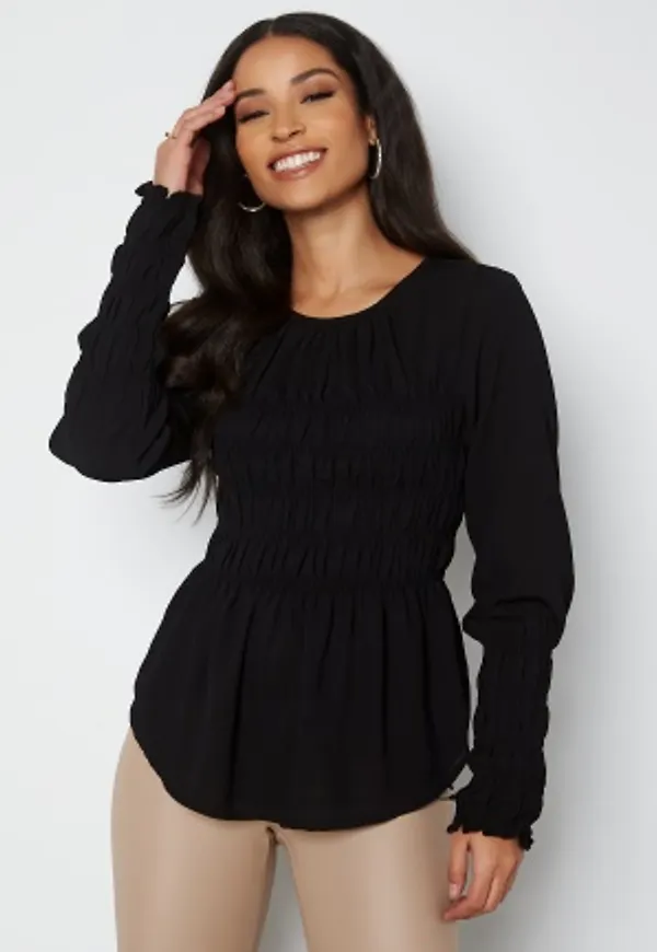 Pieces Kajanna LS Top Black XL