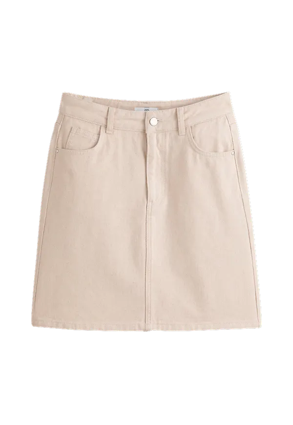 La Redoute - Kort jeanskjol, ekologisk bomull - Brun