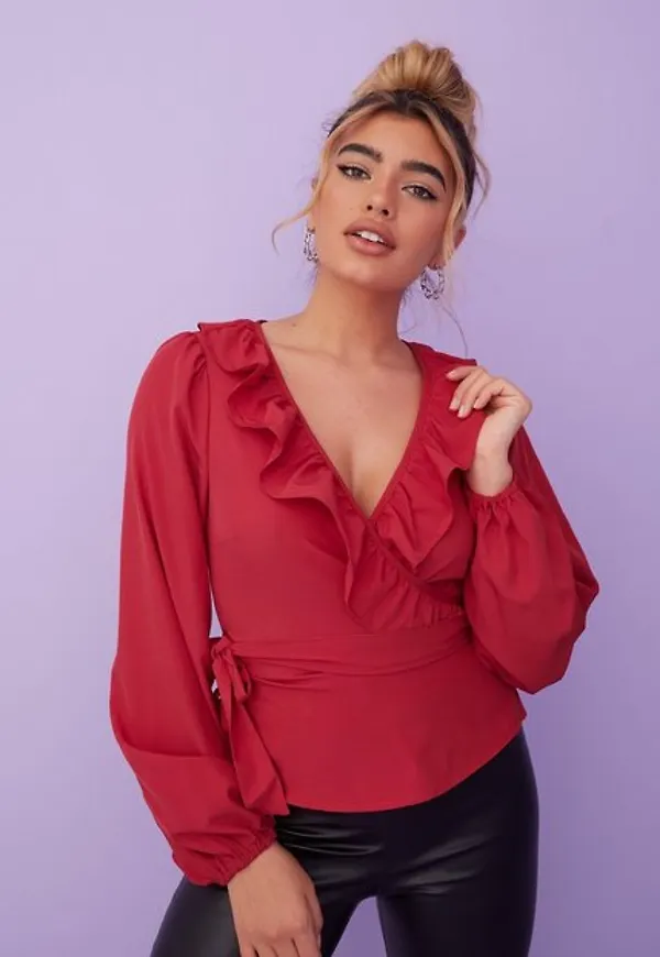 Object Collectors Item Objsuma L/S Wrap Top a Fair Vardagsblusar