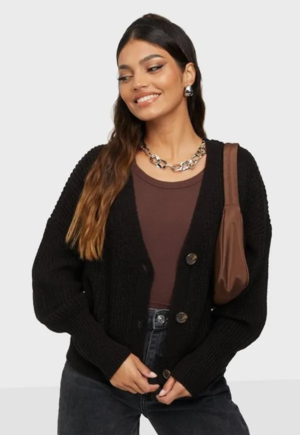 Vero Moda Vmlea Ls V-Neck Cuff Cardigan Noos Tröjor Black