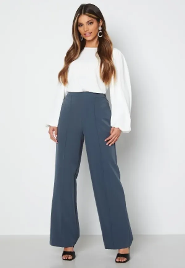 Pieces Bossy HW Wide Pants Ombre Blue L