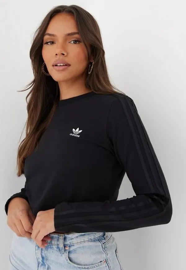 Adidas Originals Crop Ls Tee Långärmade toppar Black