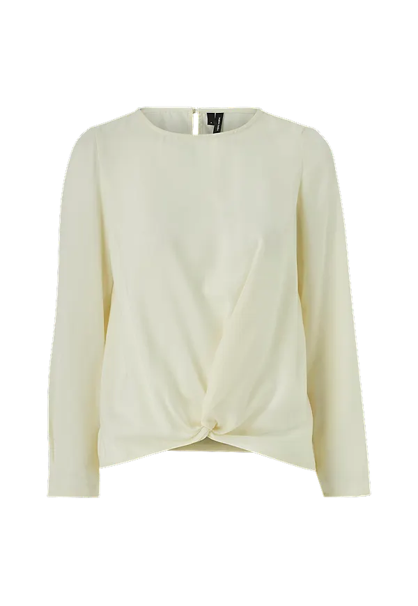 Vero Moda - Blus vmStanly Knot L/S Top - Brun