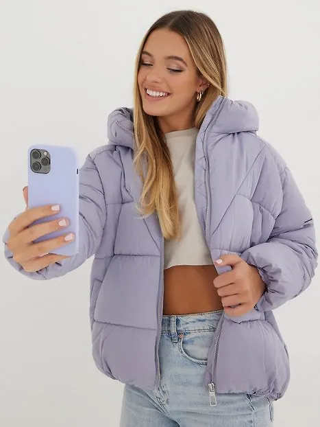 Only Onlalina Puffer Otw Dunjackor Languid Lavender