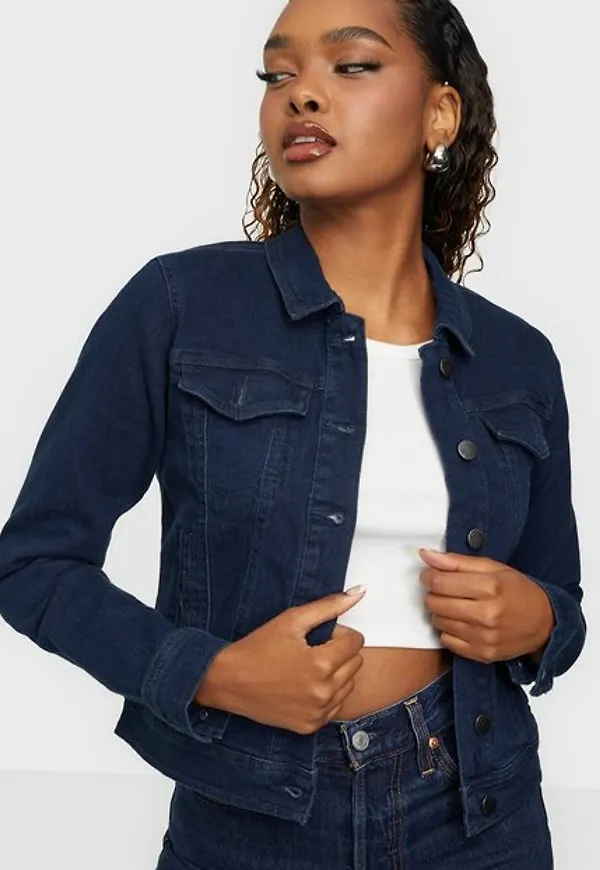Jacqueline de Yong Jdynewwinner Str Jacket Box Dnm Noo Jackor Medium Blue Denim
