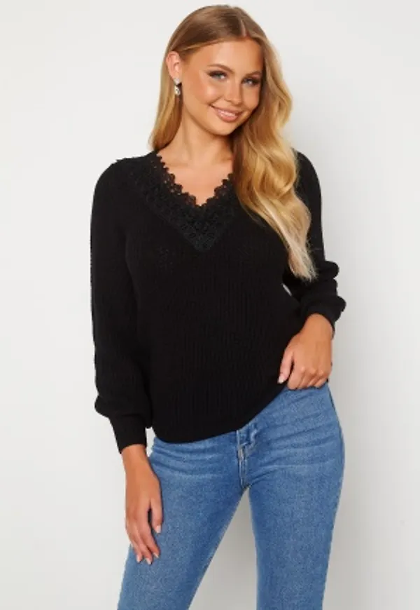 Happy Holly Wendy lace sweater Black 36/38