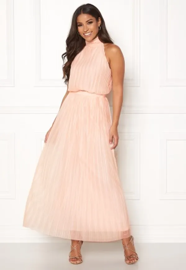 VILA Tippy S/L Maxi Dress Silver Peony L
