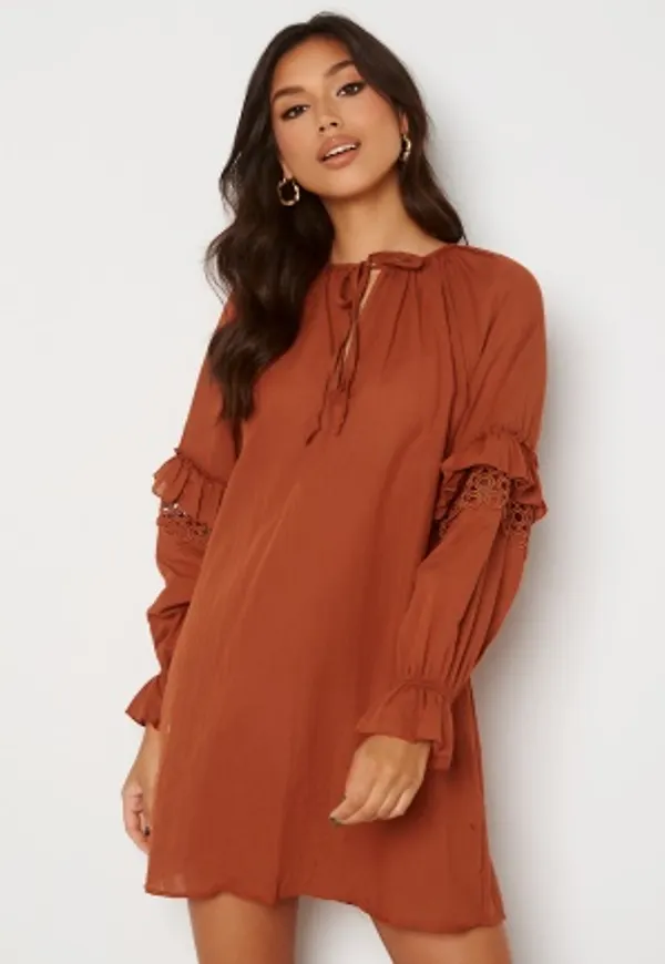 Trendyol Ballon Sleeve Dress Brick 40