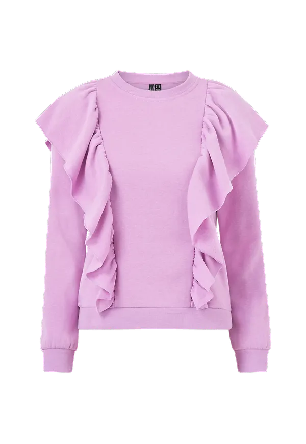 Vero Moda - Sweatshirt vmMabe L/S Frill Sweat - Lila