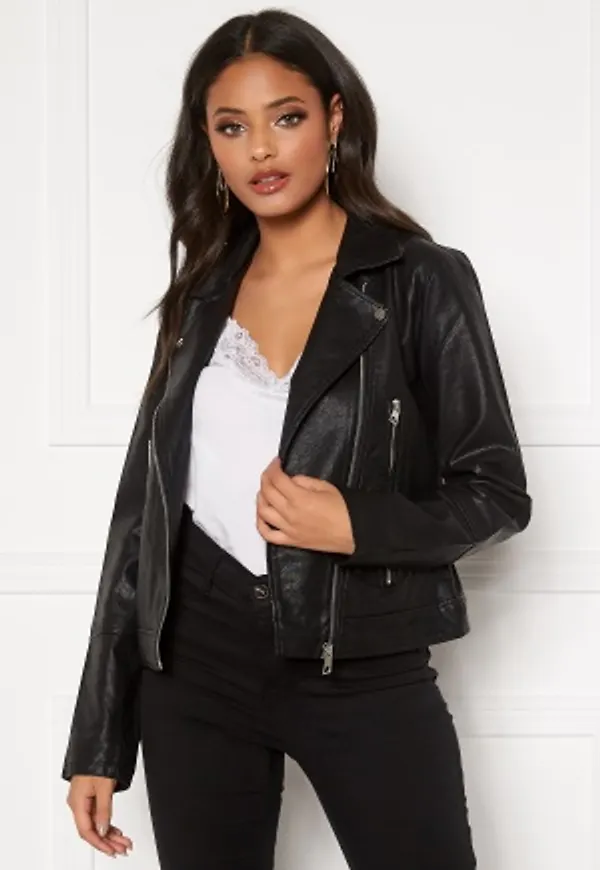 JDY Ilde Faux Leather jacket Black 34