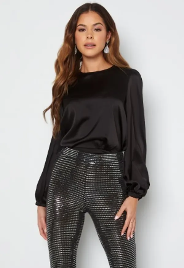VERO MODA Coco L/S Cropped Top Black L