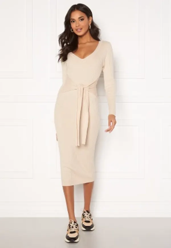 BUBBLEROOM Adelie knitted dress Beige M