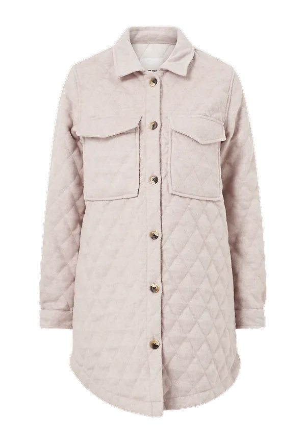 Object - Jacka objVera Owen Long Quilt Jacket - Brun