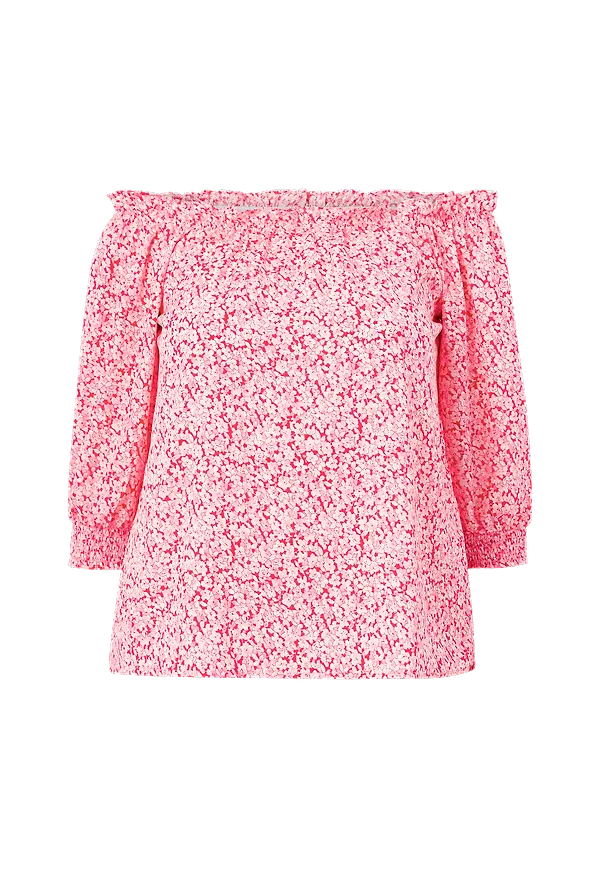 Vero Moda Curve - Topp vmNight Off Shouldet 3/4 SL Blouse - Natur