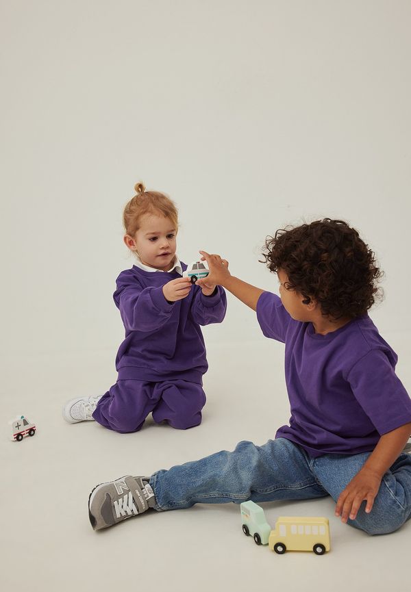 KIDS by NA-KD Ekologisk urtvÃ¤ttad t-shirt - Purple