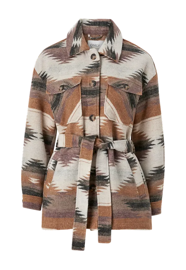 Only - Skjortjacka onlFrida Belt Shacket - Natur