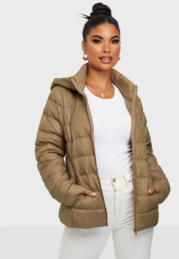 Vila Vimanya Light Down Short Jacket-Noo Dunjackor Tigers Eye