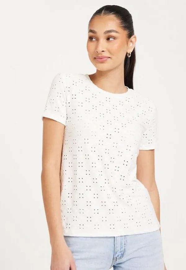 Jacqueline de Yong Jdycathinka S/S Tag Top Jrs Noos T-shirts Vit
