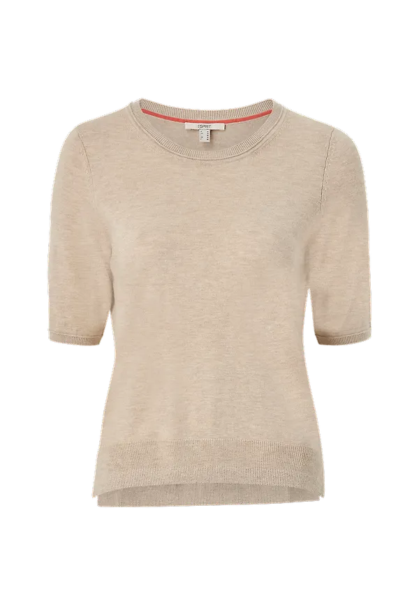 Esprit - Finstickad topp - Beige