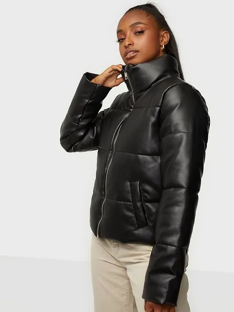 Jacqueline de Yong Jdytrixie Faux Leather Jacket Otw S Bomberjackor