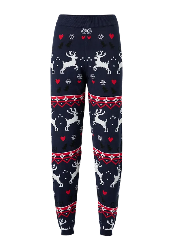 Vila - Byxor viKnittin X-mas Knit Pants - Blå