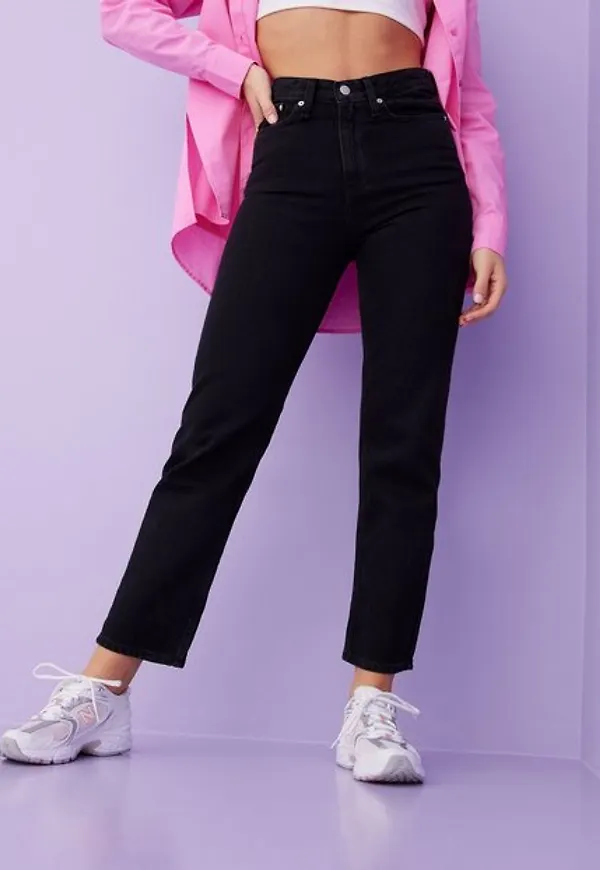 Calvin Klein Jeans High Rise Straight Ankle High waisted jeans