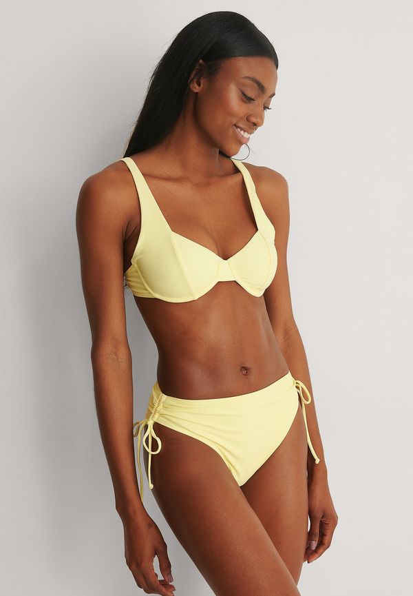 NA-KD Swimwear Bikinitrosa Med Band I Sidan - Yellow