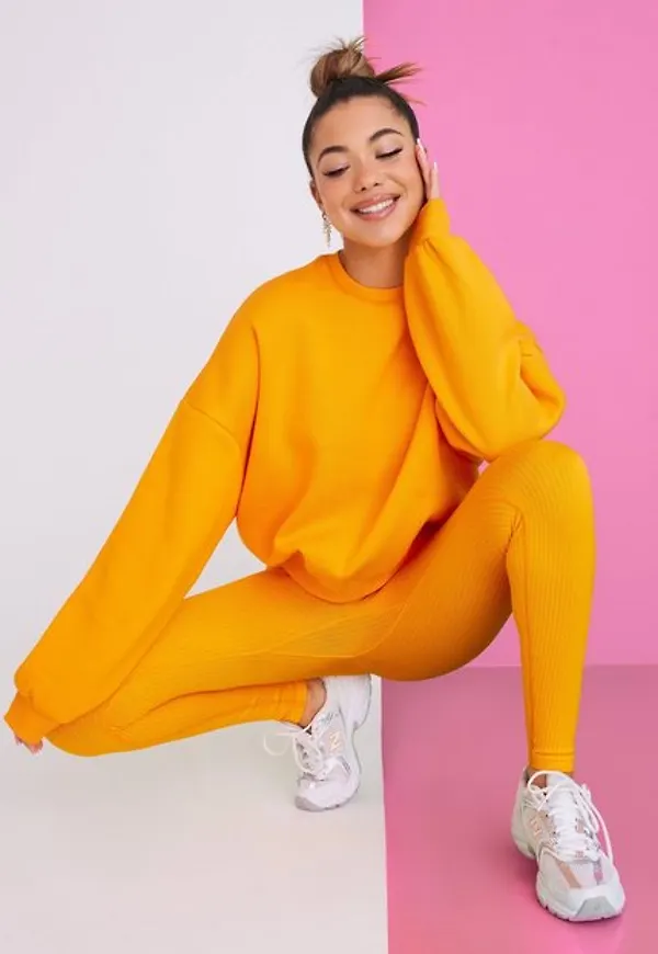 NLY Trend Perfect Chunky Sweater Sweatshirts Orange