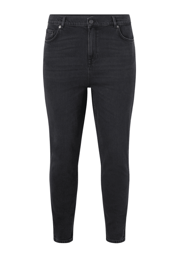 Selected FEMME CURVE - Jeans slfAnna HW Slim Beauty - Svart