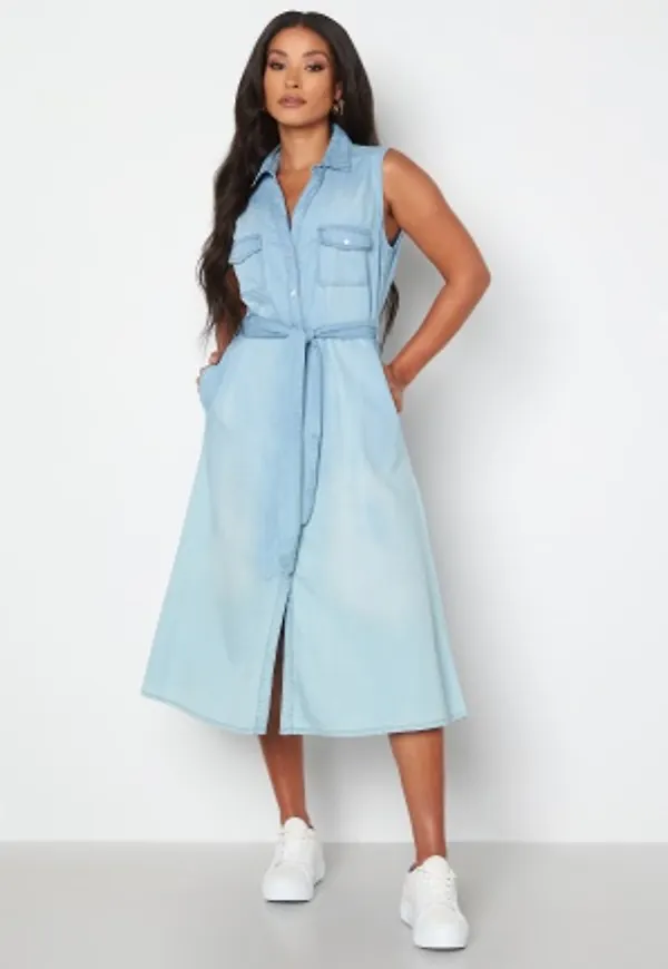 BUBBLEROOM Pam denim dress Light denim 3XL