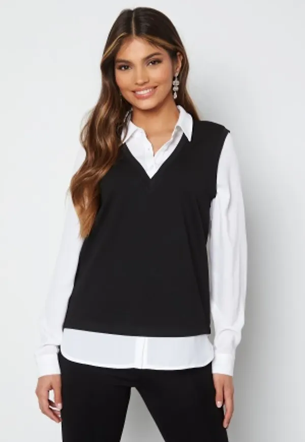 Happy Holly Lise 2 in 1 vest top Black 32/34