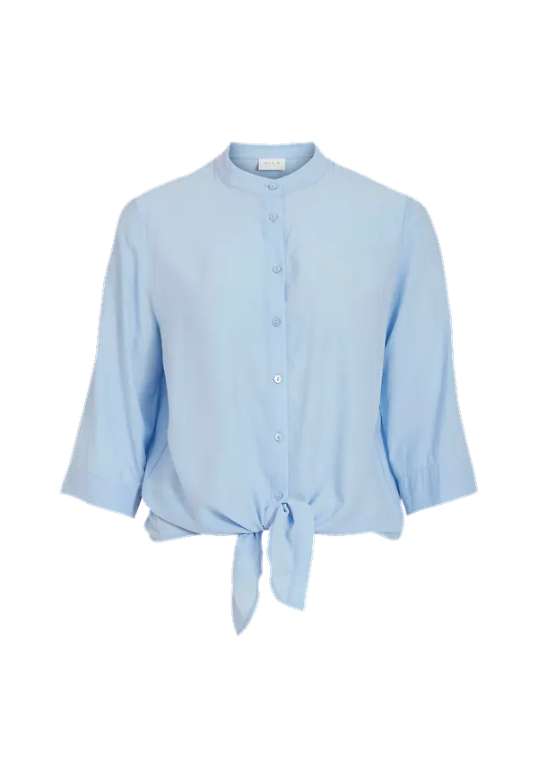 Vila - Blus viThoma 3/4 Tie Shirt - Blå