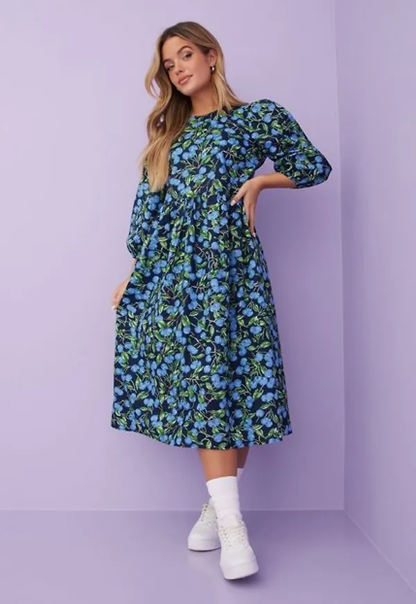 Pieces Pcjessi 3/4 Midi Dress D2D Långärmade klänningar