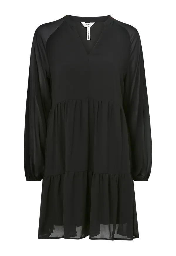 Object - Klänning objMila Gia L/S Dress - Svart