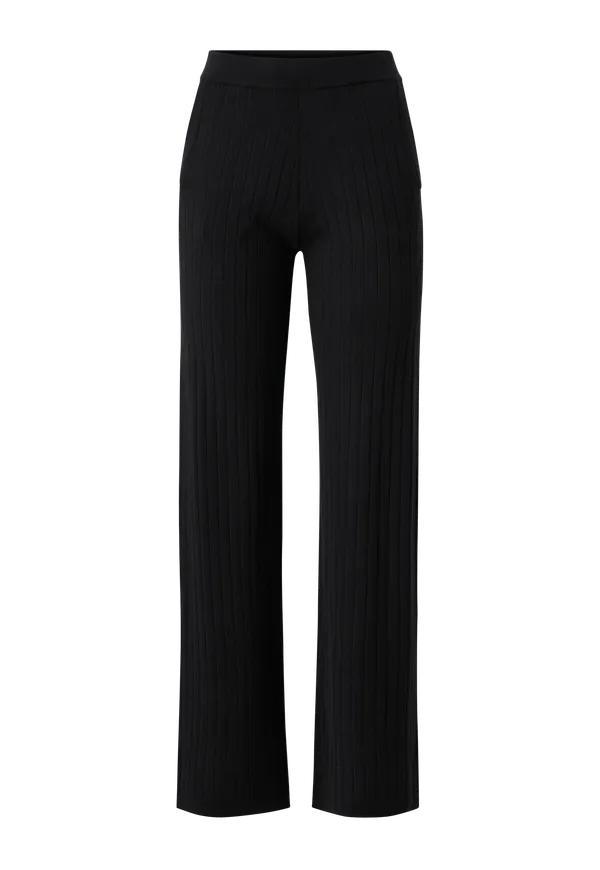 Selected FEMME - Byxor slfNancia MW Knit Pant - Svart