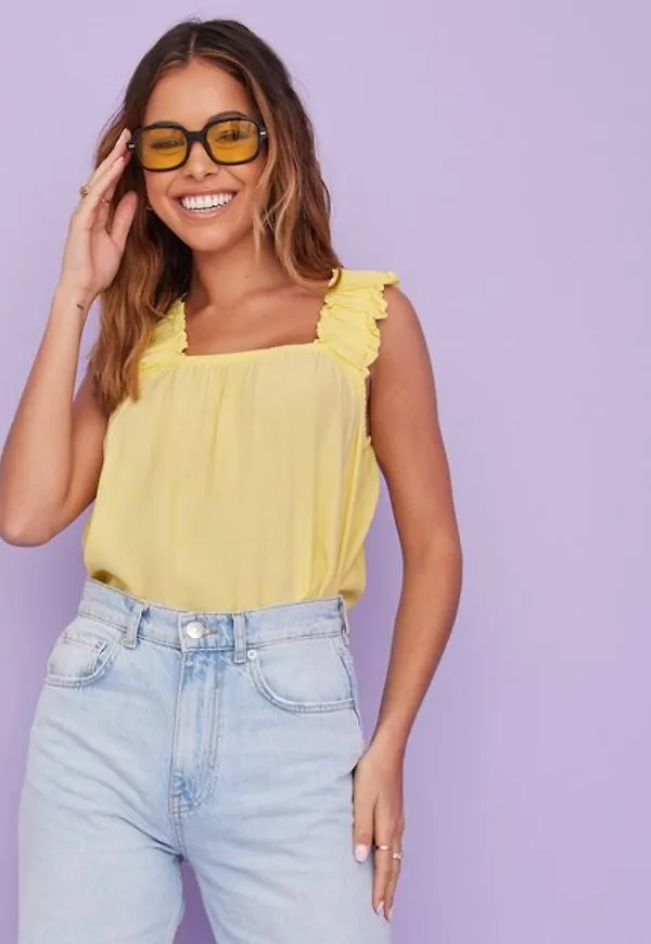 Only Onlmichelle Singlet Ptm Linnen Lemon Meringue