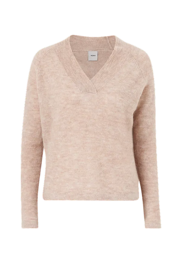 ICHI - Tröja ihAmara V LS Pullover - Natur